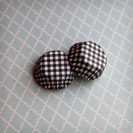 mini caissettes vichy noir