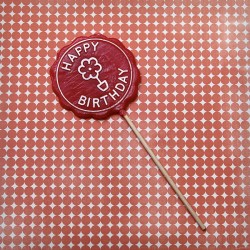 Sucette Géante - happy birthday fraise