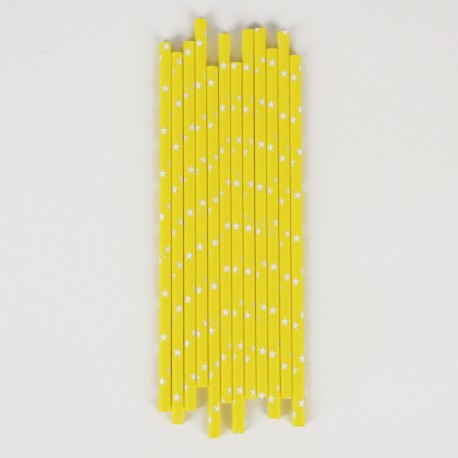 pailles étoiles jaunes