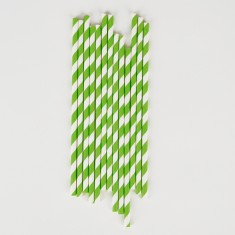 pailles rayées vertes