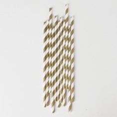 pailles rayées argent