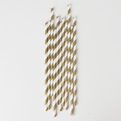 pailles rayées argent