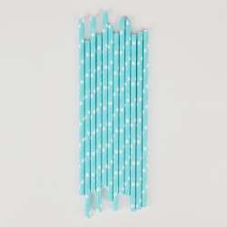 Pailles Etoiles bleue