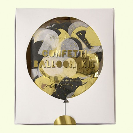 Kit Ballon Confettis Noir