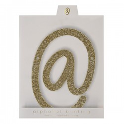 Guirlande à message doré - @