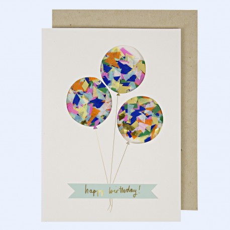 Carte Ballon Confetti