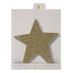 Guirlande à message doré - étoile