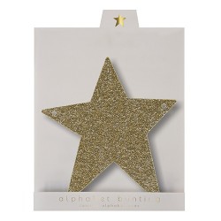 Guirlande à message doré - étoile
