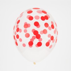 Ballons confettis Rouge