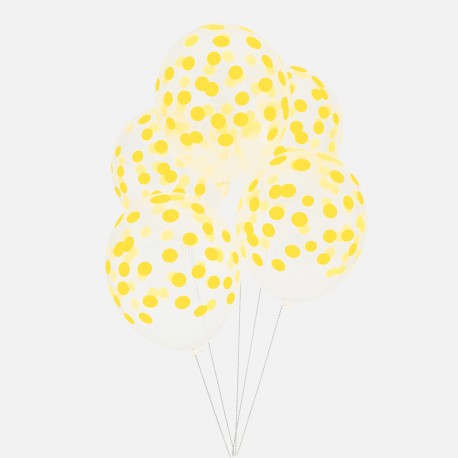 Ballons confettis Jaune