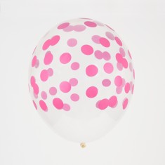 Ballons confettis Fuchsia