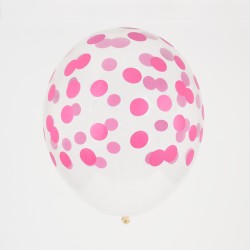 Ballons confettis Fuchsia