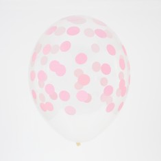 Ballons confettis Rose