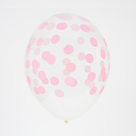 Ballons confettis Rose