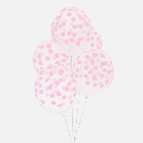 Ballons confettis Rose