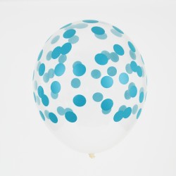 Ballons confettis Bleu