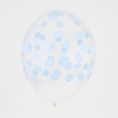 Ballons confettis Bleu Clair
