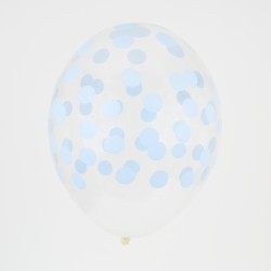 Ballons confettis Bleu Clair 