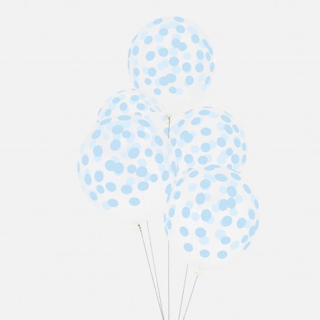 Ballons confettis Bleu Clair 