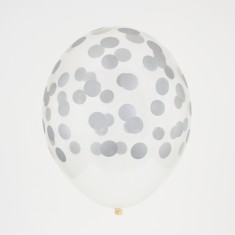 Ballons confettis Argent