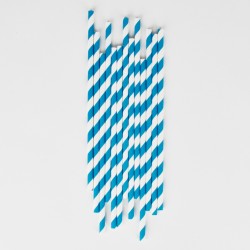 pailles rayées bleues