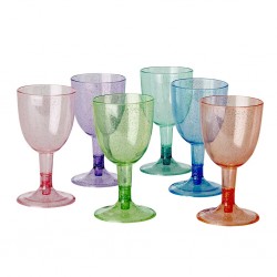 Verres plastique paillettes
