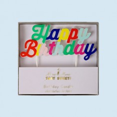 Bougie Happy Birthday Multicolore