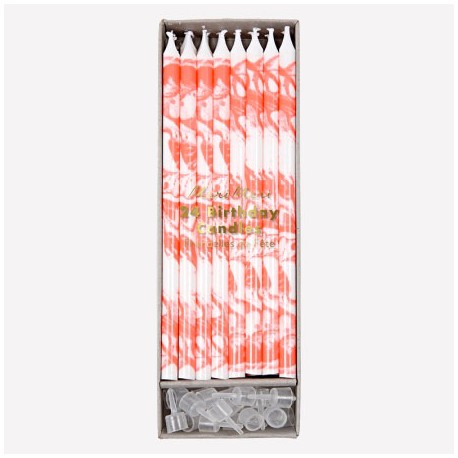 Marbles - bougies corail