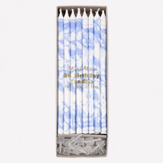 Bougies - Marble bleues