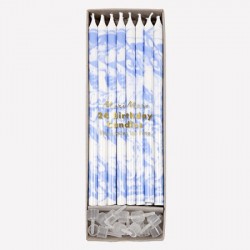 Bougies - Marble bleues
