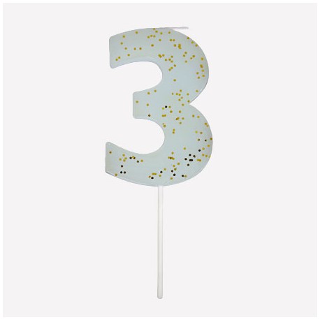 Bougie chiffre 3