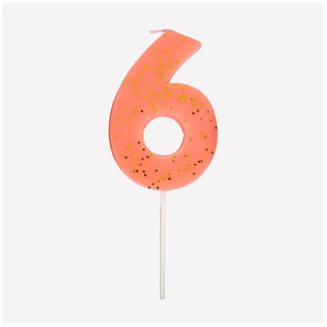Bougie chiffre 6