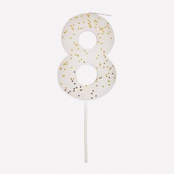 Bougie chiffre 8 