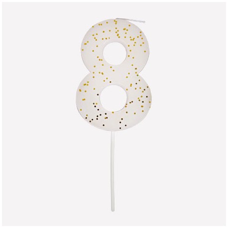 Bougie chiffre 8 