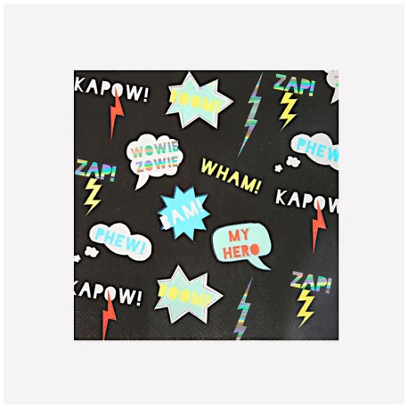 Super Héros - Serviettes comics