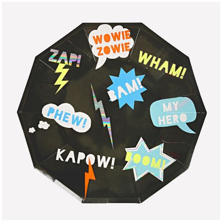 Super Héros - Assiettes comics