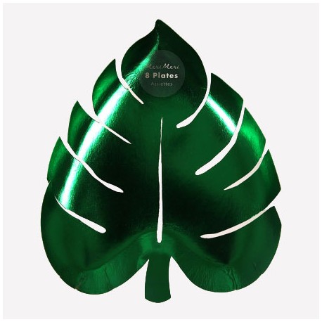 Tropical - Assiette feuilles