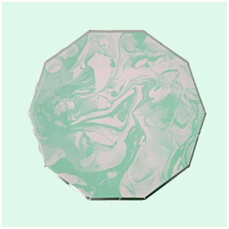 Marble aqua - Assiettes