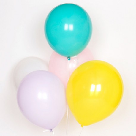 ballons trio multico pastel