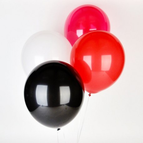 ballons trio noir et rouge