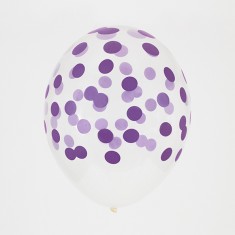 Ballons confettis Violet