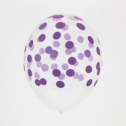 Ballons confettis Violet
