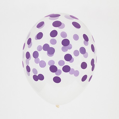 Ballons confettis Violet