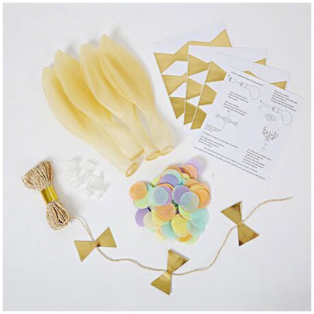 Kit Ballon Confettis Pastel