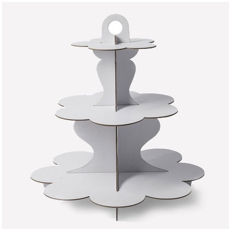 Cupcake stand en carton - Blanc