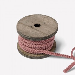 Ruban tressé vieux rose