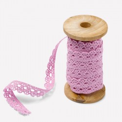 Ruban dentelle rose
