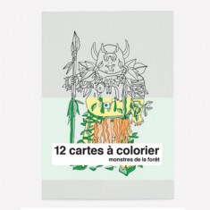 Cartes à colorier - monstres de la forêt