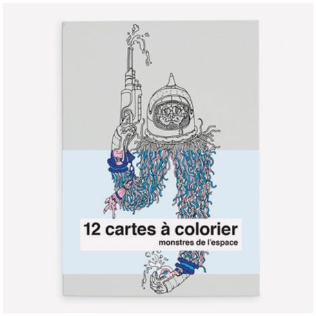 Cartes à colorier - Monstres de l'espace