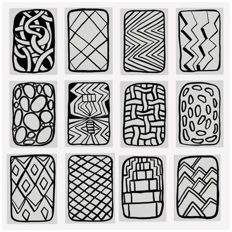 Cartes à colorier - Woobly geometry